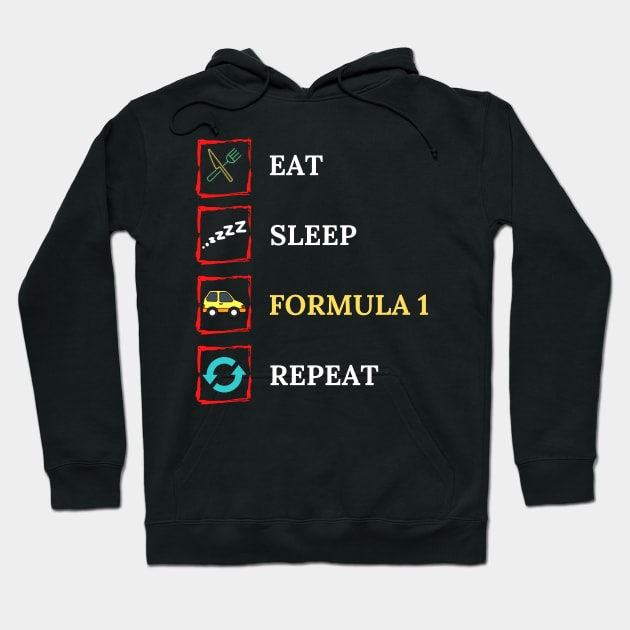 Eat Sleep Formula Repeat - Gift For Driving Car Racing Lover Hoodie by Famgift
